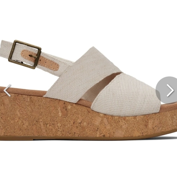 TOMS Claudine Natural Wedge Sandal - Picture 5 of 7